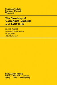 Produktbild: The Chemistry of Vanadium, Niobium and Tantalum