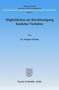 Produktbild: M&ouml;glichkeiten zur Beschleunigung baulicher Vorhaben.