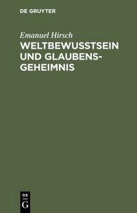 Produktbild: Weltbewusstsein und Glaubensgeheimnis