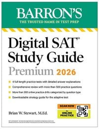 Produktbild: Digital SAT Study Guide Premium, 2026: 3 Practice Tests + Comprehensive Review + Online Practice