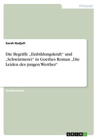 Produktbild: Die Begriffe "Einbildungskraft" und "Schw&auml;rmerei" in Goethes Roman "Die Leiden des jungen Werther"