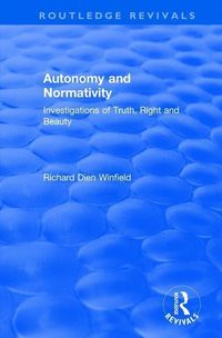 Produktbild: Winfield, R: Autonomy and Normativity