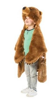 Produktbild: Wild & Soft - Pl&uuml;sch Tierkost&uuml;m B&auml;r hellbraun, Bettvorleger, Decke