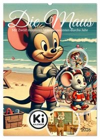 Produktbild: Die Maus - Mit Zw&ouml;lf munteren M&auml;usemomenten durchs Jahr (Wandkalender 2026 DIN A2 hoch), CALVENDO Monatskalender