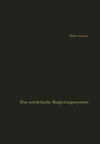 Produktbild: Das sowjetische Regierungssystem
