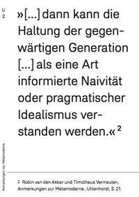 Produktbild: Anmerkungen Zur Metamoderne