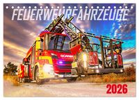 Produktbild: Feurwehrfahrzeuge (Tischkalender 2026 DIN A5 quer), CALVENDO Monatskalender