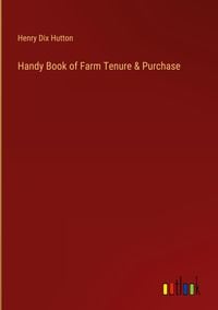 Produktbild: Handy Book of Farm Tenure & Purchase