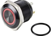 Produktbild: TRU COMPONENTS TC-9428160 GQ16F-10E/J/R/12V/A Drucktaster 48 V/DC 2 A 1 x Aus/(Ein) tastend Rot IP65 1 St.