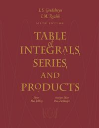 Produktbild: Table of Integrals, Series, and Products