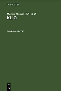 Produktbild: Klio. Band 60, Heft 2
