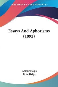 Produktbild: Essays And Aphorisms (1892)
