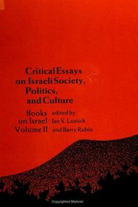Produktbild: Critical Essays on Israeli Society, Politics, and Culture