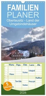 Produktbild: Familienplaner 2026 - Oberlausitz - Land der Umgebindeh&auml;user mit 5 Spalten (Wandkalender, 21 x 45 cm) CALVENDO