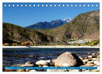 Bhutan - Frieden und Glück im Himalaya (Tischkalender 2024 DIN A5 quer), CALVENDO Monatskalender