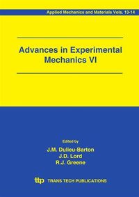 Produktbild: Advances in Experimental Mechanics VI