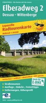 Produktbild: Radwanderkarte Elberadweg 02. Dessau - Wittenberge 1 : 50 000