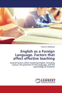 Produktbild: English as a Foreign Language. Factors that affect effective teaching