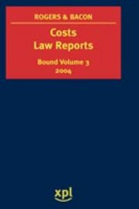 Produktbild: Costs Law Reports 2004