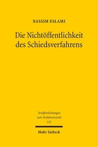 Produktbild: Die Nicht&ouml;ffentlichkeit des Schiedsverfahrens