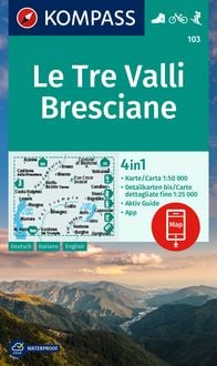 Produktbild: KOMPASS Wanderkarte 103 Le Tre Valli Bresciane 1:50.000
