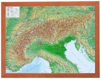 Produktbild: Relief Alpen 1:2.4MIO mit Holzrahmen