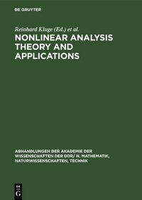 Produktbild: Nonlinear Analysis Theory and Applications