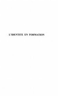 Produktbild: L'identite en formation