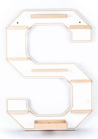 Produktbild: Wandregal  "Buchstabe S" f&uuml;r Toniebox