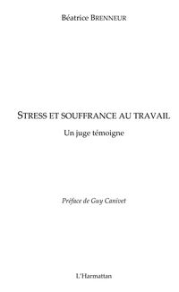 Produktbild: Stress et souffrance au travail