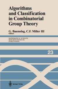 Produktbild: Algorithms and Classification in Combinatorial Group Theory