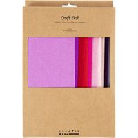 Produktbild: Creativ Company Bastelfilz, A4, Blatt 210x297 mm, Dicke 2 mm, Harmonie in Lila-Pink, 10 Stk
