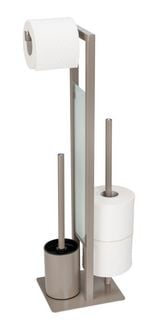 Produktbild: Stand WC-Garnitur Mod. Rivalta Taupe, Platte aus Sicherheitsglas