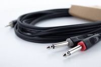 Produktbild: Cordial 14862 Audio Y-Adapter [1x Klinkenstecker 3.5 mm - 2x Klinkenstecker 6.3 mm (mono)] PVC-Mantel, Zwillingsleitung