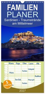 Produktbild: Familienplaner 2027 - Sardinien - Traumstr&auml;nde am Mittelmeer mit 5 Spalten (Wandkalender, 21 x 45 cm) CALVENDO