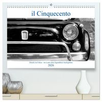 Produktbild: il Cinquecento - Details im Fokus - im Look eines legend&auml;ren Analogfilms (hochwertiger Premium Wandkalender 2026 DIN A2 quer), Kunstdruck in Hochglanz