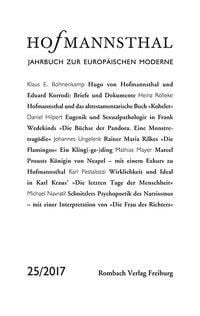 Produktbild: Hofmannsthal Jahrbuch zur Europ&auml;ischen Moderne