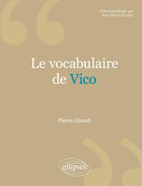 Produktbild: Vocabulaire de Vico (Le)