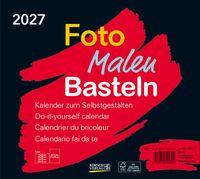 Produktbild Foto-Malen-Basteln Bastelkalender quer schwarz 2027