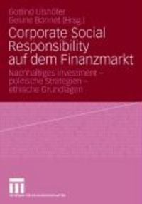 Produktbild: Corporate Social Responsibility auf dem Finanzmarkt