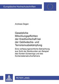 Produktbild: Gesetzliche Mitwirkungspflichten der Kreditwirtschaft bei der Geldw&auml;sche- und Terrorismusbek&auml;mpfung