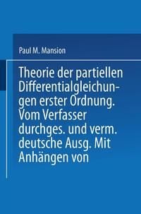 Produktbild: Theorie der Partiellen Differentialgleichungen erster Ordnung