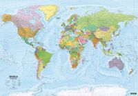 Produktbild: freytag & berndt Poster World map, political - physical, english 1:20 Mio.