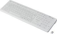 Produktbild: Renkforce RF-WRK-300 Kabellos Hygiene-Tastatur Deutsch, QWERTZ Wei&szlig; (matt) Spritzwassergesch&uuml;tzt