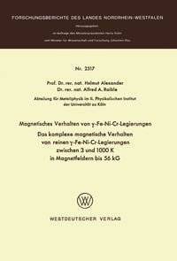 Produktbild: Magnetisches Verhalten von &gamma;-Fe-Ni-Cr-Legierungen