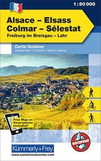 Produktbild: K&uuml;mmerly+Frey Outdoorkarte Elsass, Colmar, S&eacute;lestat 1:50.000