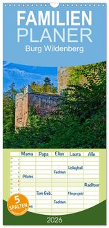Produktbild: Familienplaner 2026 - Burg Wildenberg mit 5 Spalten (Wandkalender, 21 x 45 cm) CALVENDO