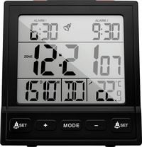 Produktbild: Mebus 25581 Wecker Schwarz Alarmzeiten 2 2 Timerzeiten