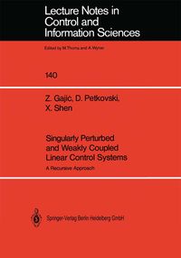 Produktbild: Singularly Perturbed and Weakly Coupled Linear Control Systems
