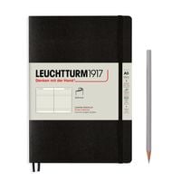 Produktbild: LEUCHTTURM1917 Notizbuch Medium (A5), Softcover, 123 nummerierte Seiten, Schwarz, Liniert